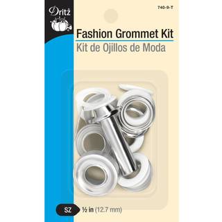 Dritz 740-9-T Fashion Grommet Kit med værktøjer Hvid 1/2-tommer 8-Sets