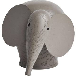 Nunu Elephant elefant figur i taupe grå træ WOUD - Lille