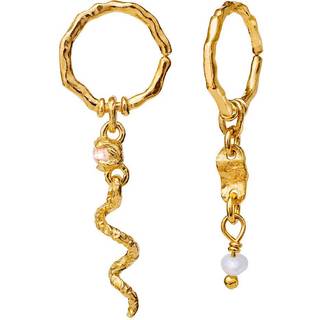 Maanesten Evelyn Øreringe 18 kt. Forgyldt Sølv 9749a - Dame - 925 Sterling Silver
