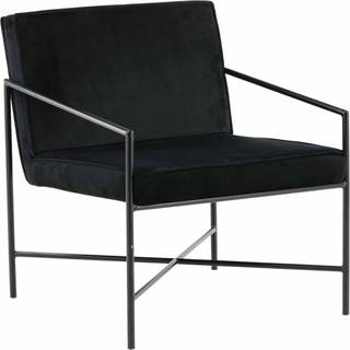 Rakel lænestol velour sort.