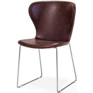 Torkelson, Wing Spisestol brun/metal 4-pakke