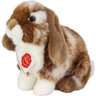 Teddy Hermann - Siddende kanin hvid-mørkebrun 20 cm