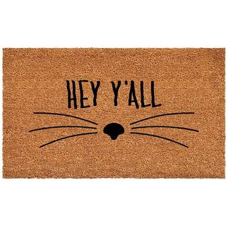 Calloway Mills Hey Yall Whiskers Doormat (Tan/Black 17 """" X 29 """" X 0,60 """")