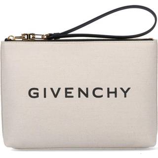 Givenchy Logo cotton-blend canvas clutch - beige - One Size