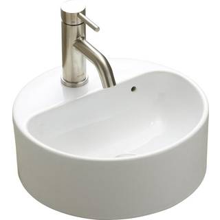 Lavabo Axa Rondo 1035 håndvask i hvid med hanehul og overløb ø35 mm