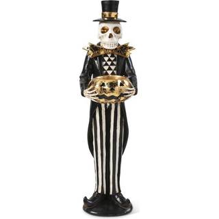 Skeleton Gentleman mit Jack O'Lantern Teelichthalter