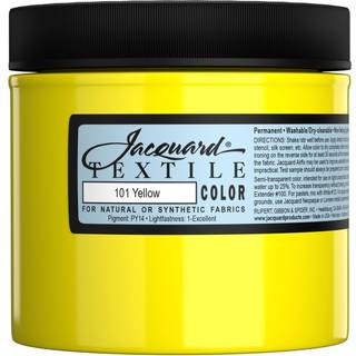 Jacquard stofmaling til t?j - 8 oz tekstilfarve - gul - forlader stof bl?dt - permanent og farvefast - professionel kvalitet maling lavet i USA -