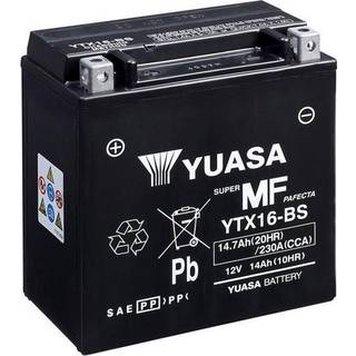 Yuasa YTX16-BS 12V AGM Batteri til Motorcykel