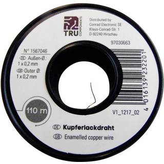 TRU COMPONENTS Lakeret kobbertråd Udvendig diameter