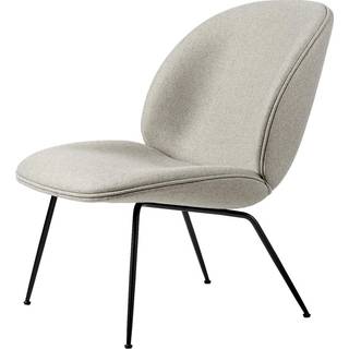 GUBI Beetle lounge chair fully upholstered conic base Plain 0025-black