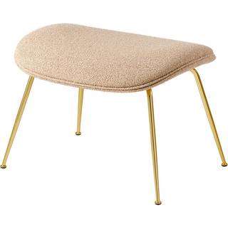 GUBI Beetle Ottoman Around Bouclé 004 Med Ben I Semi Mat Messing