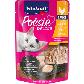 Vitakraft Poésie Délice med kylling i sauce 93.53 DKK/1 kg (23 x 85.0g)