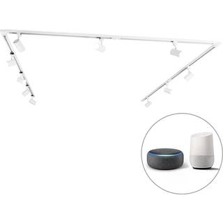 Smart 1-faset skinnesystem med 10 spots hvid inkl. WiFi GU10 - Jeana