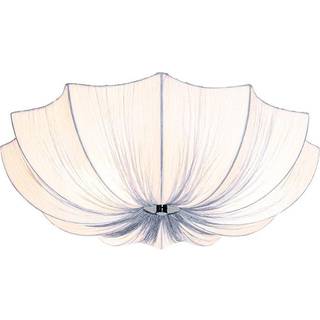 Design loftslampe grå silke 52 cm 3-lys - Plu
