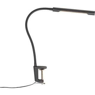 Klemme skrivebordslampe sort inkl. LED med touch lysdæmper - Lionard