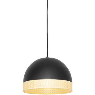 Oriental Pendellampe sort med rattan 30 cm - Magna Rotan