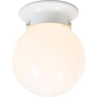 Retro loftslampe hvid opal glas - Scoop