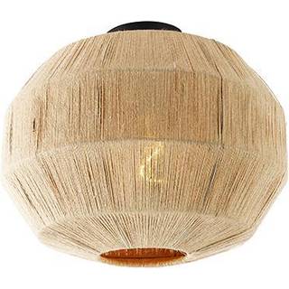 Oriental loftslampe sort med reb - Riki