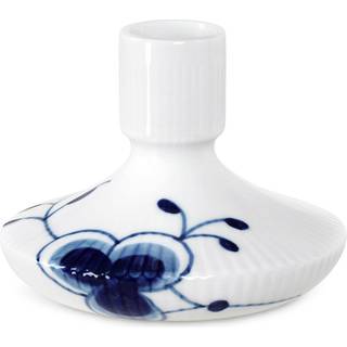 Royal Copenhagen blå Mega Riflet lysestage 8 cm