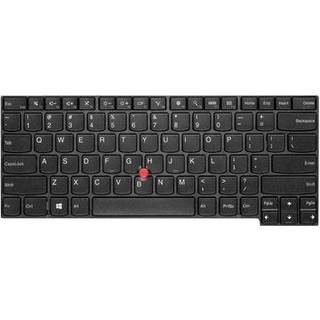 Lenovo Replacement Keyboard without backlight (DANISH) / 04Y0871 - Bærbar tastatur - til udskiftning - Dansk - Sort