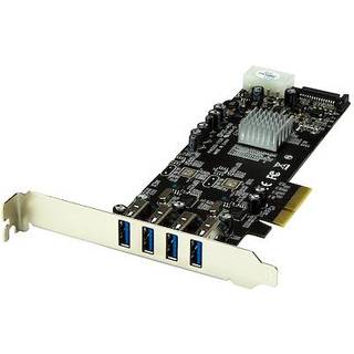 StarTech.com 4 Port Dual Bus PCI Express PCIe USB 3.0 Card w/ UASP & Power