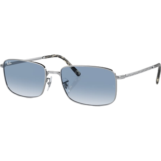 Ray - Ban Unisex RB3717 003/3F Solbriller Metal Sølv Blå Firkantet Normal Skygge - Sølv