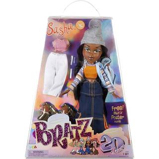 Bratz Original Sasha-dukke – 20-års jubilæumsudgave, ikonisk 2001-look, 2 sæt tøj, 2 par sko, holografisk plakat