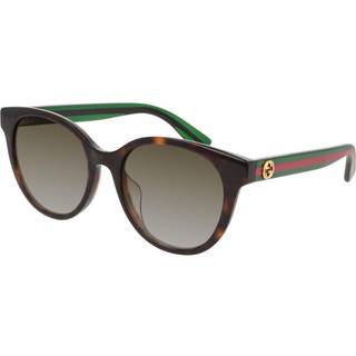 Gucci GG0702SKN Asian Fit 003 54 Solbriller Kvinder Tortoiseshell - Shiny Dark Havana - 54mm