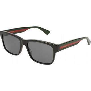 Gucci Mand GG0340S 006 Solbriller Plast Sort Grå Firkantet Normal