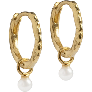 Enamel Belle Pearl Øreringe 18 kt. Forgyldt Sølv E271GM - Dame - 925 Sterling Silver