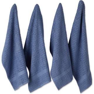 DII SOLID VINTAGE STONEWASH BLUE WAFFLE TERRY THETOWLEL (Sæt på 4)