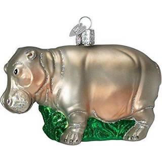 Old World Christmas 12158 Zoo and Wildlife Animals Glass bl?st ornamenter til juletr? flodhest