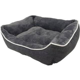 Komfortseng til hund firkantet Classic "ARNO grå - Grey - 73 x 59 x 18 cm