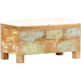 opbevaringsbænk 80x40x40 cm massivt genbrugstræ