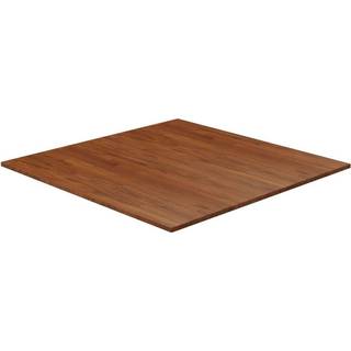 firkantet bordplade 90x90x1,5 cm behandlet massivt eg mørkebrun