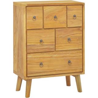 kommode 56x30x80 cm massivt teaktræ