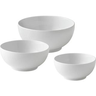 Royal Copenhagen Hvid Riflet Skålsæt 3 stk.