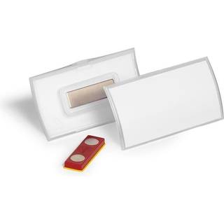 Durable kongresmærke med magnetisk Place & Hold 40x75mm
