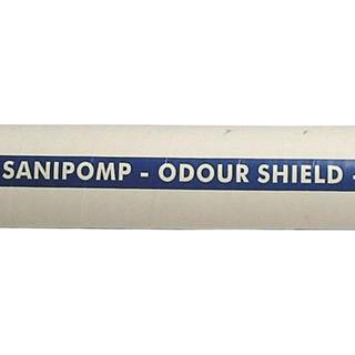 Toiletslange / sanitetsslange Hoses Technology SANIPOMP/EXTRA, diffusionstæt / 100% lugtfri, PVC-slange &amp; dobbelt stålspiral, 25 mm (1"), 1 meter, hvid