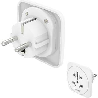 Hama Rejseadapter Type E/F Universal World-EU Hvid