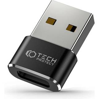 Tech-Protect Ultraboost USB-A til USB-C Adapter - Sort