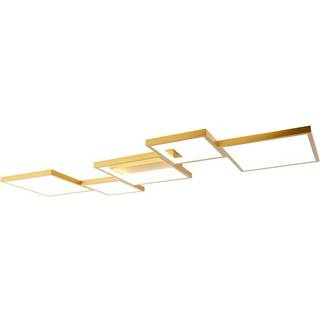 Loftslampe guld inkl. LED 3 trin dæmpbar 5-lys - Lejo
