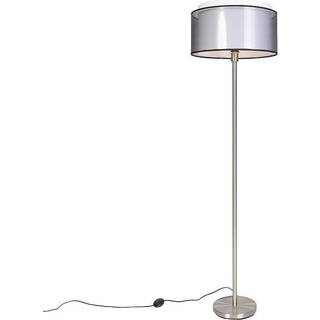Design gulvlampe stål med sort og hvid skærm 47 cm - Simplo
