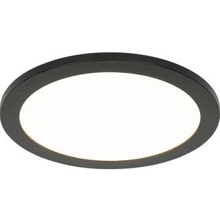 Moderne loftslampe sort 30 cm inkl. LED IP44 - Steve