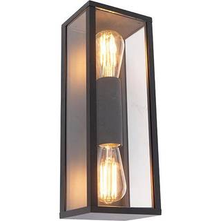 Industriel væglampe sort 38 cm 2-lys IP44 - Charlois