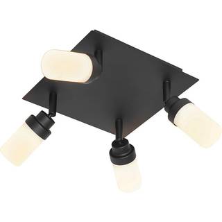 Moderne badeværelsesspotlight sort 4-lys IP44 - Japie