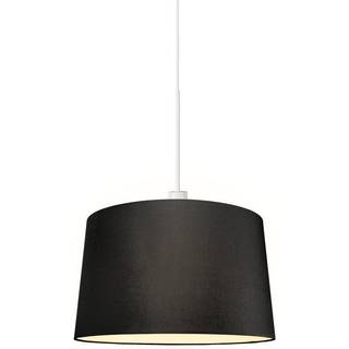 Moderne pendellampe hvid med skærm 45 cm sort - Combi 1