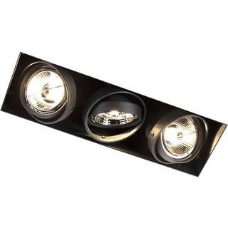 Nedfældet spotlight sort GU10 AR70 Trimless 3-lys - Oneon
