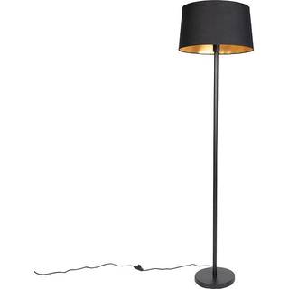 Moderne gulvlampe sort med sort skærm 45 cm - Simplo