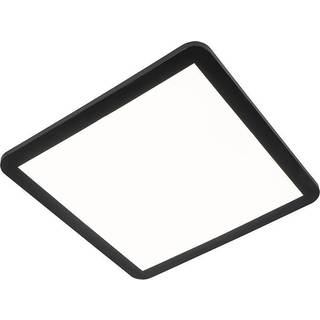 Loftslampe sort 40 cm inkl. LED 3-trins dæmpbar IP44 - Steve